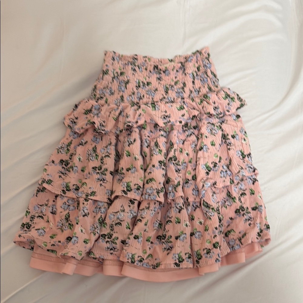 BCBGMaxAzria Pink Black Bubble Mini Skirt